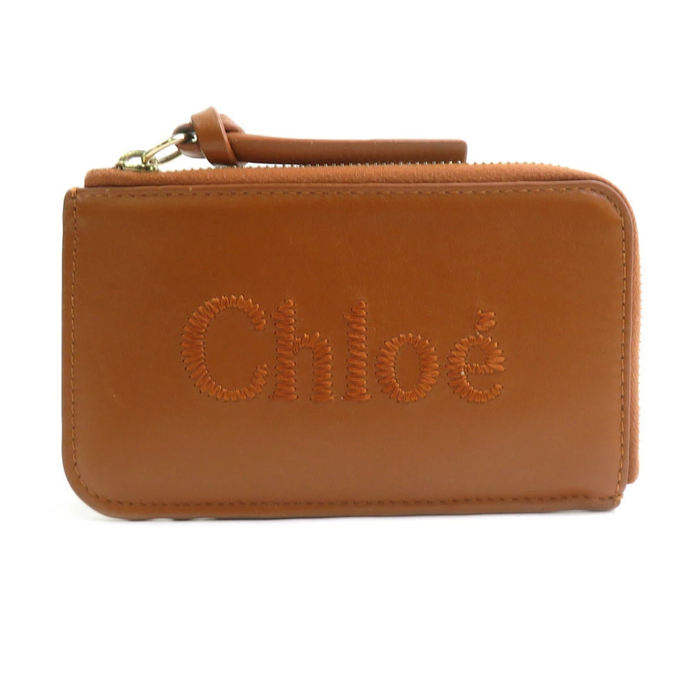 Chloe coin case Wallet leather brown